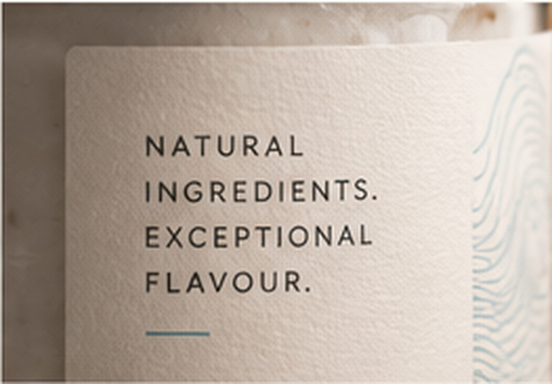 Back label with concise product messaging