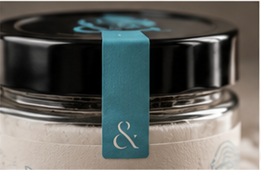 Turquoise tamper seal on a salt jar